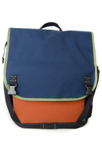 Load image into Gallery viewer, Rust and Navy Flap Top Backpack
