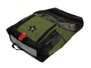 Olive and Black Waterproof Messenger Bag