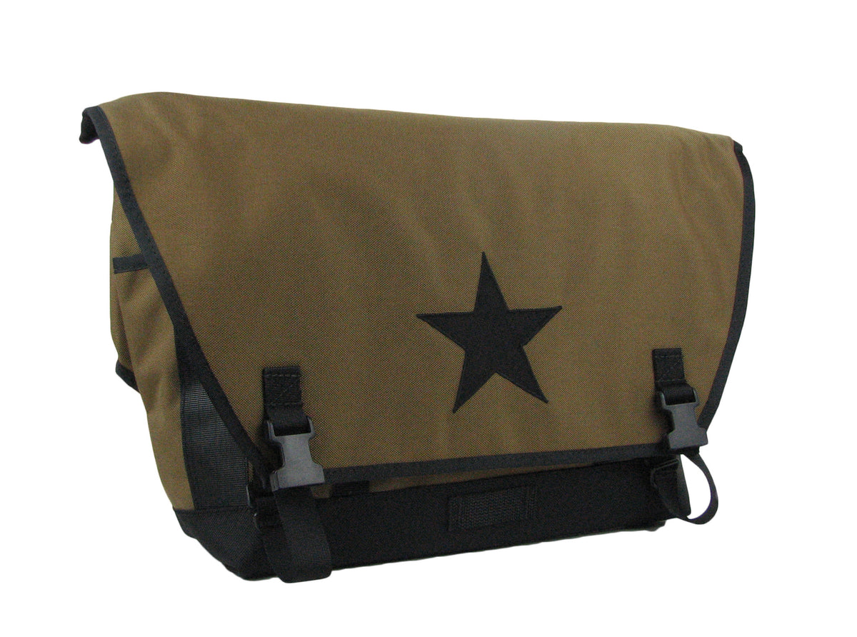 Coyote Brown and Black Waterproof Messenger Bag – Black Star Bags