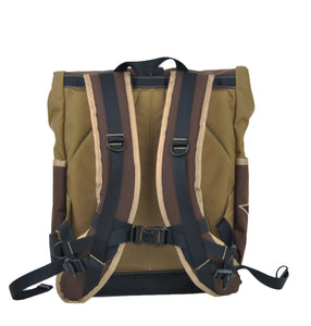 Coyote and Brown Roll Top Backpack