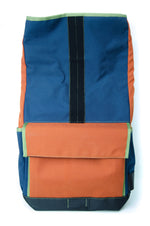 Load image into Gallery viewer, Rust and Navy Roll Top Backpack
