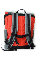 Load image into Gallery viewer, Orange and Smoke Flap Top Backpack
