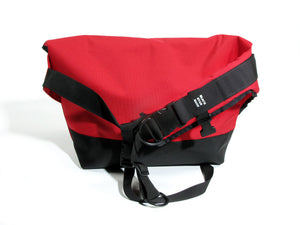 Red and Black Waterproof Messenger Bag