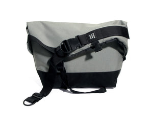 Silver and Black Waterproof Messenger Bag – Black Star Bags