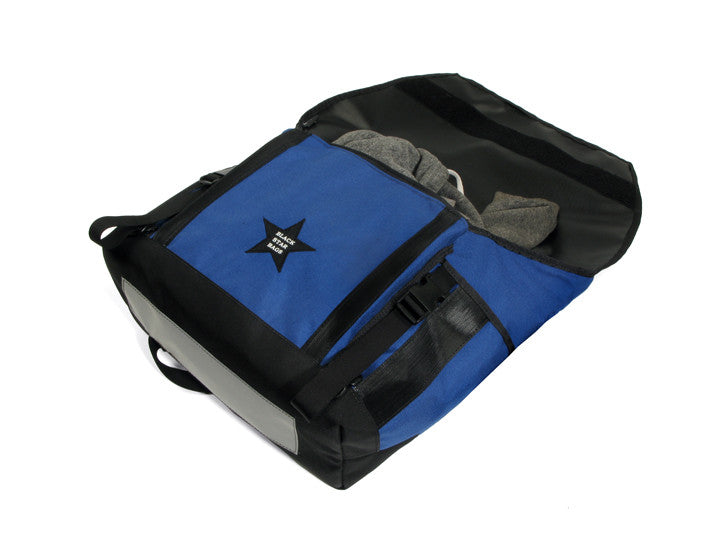 Royal Blue and Black Waterproof Messenger Bag – Black Star Bags