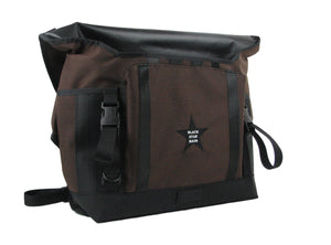 Dark Brown and Black Waterproof Messenger Bag