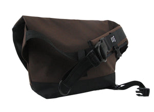 Dark Brown and Black Waterproof Messenger Bag