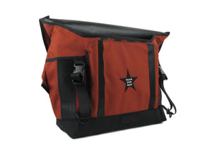 Rust and Black Waterproof Messenger Bag