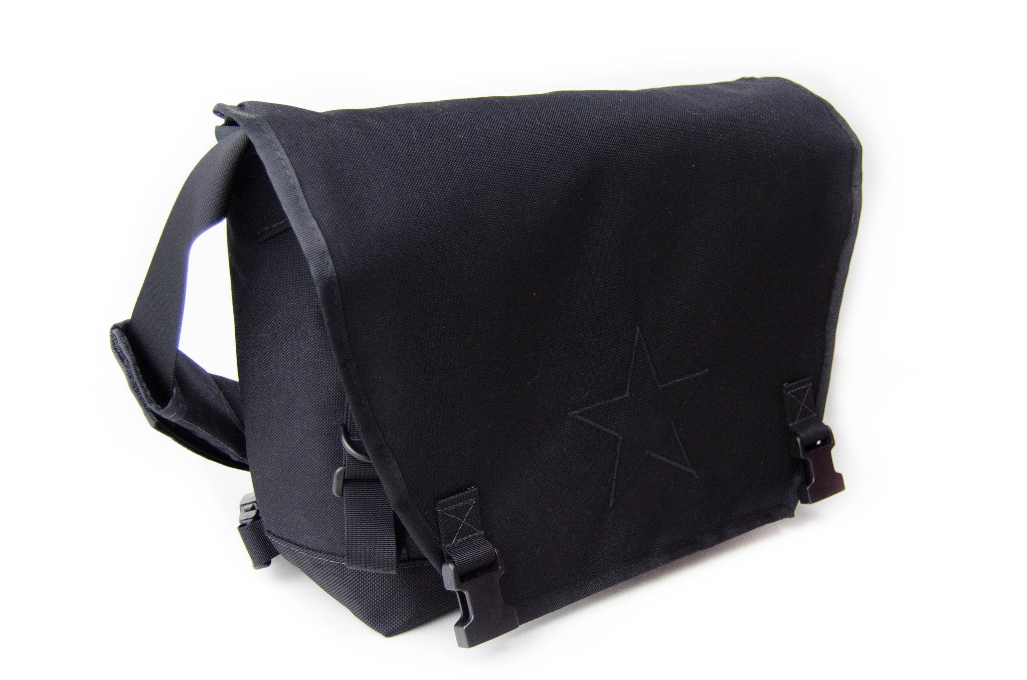 Navy and Black Waterproof Messenger Bag – Black Star Bags